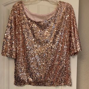 NWOT Pink sequin shirt, never worn.
